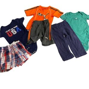Puma Carters infant boys 3 outfit bundle shorts tops sweatpants
